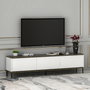 Hanah Home Soporte de TV Blanco con Estantes